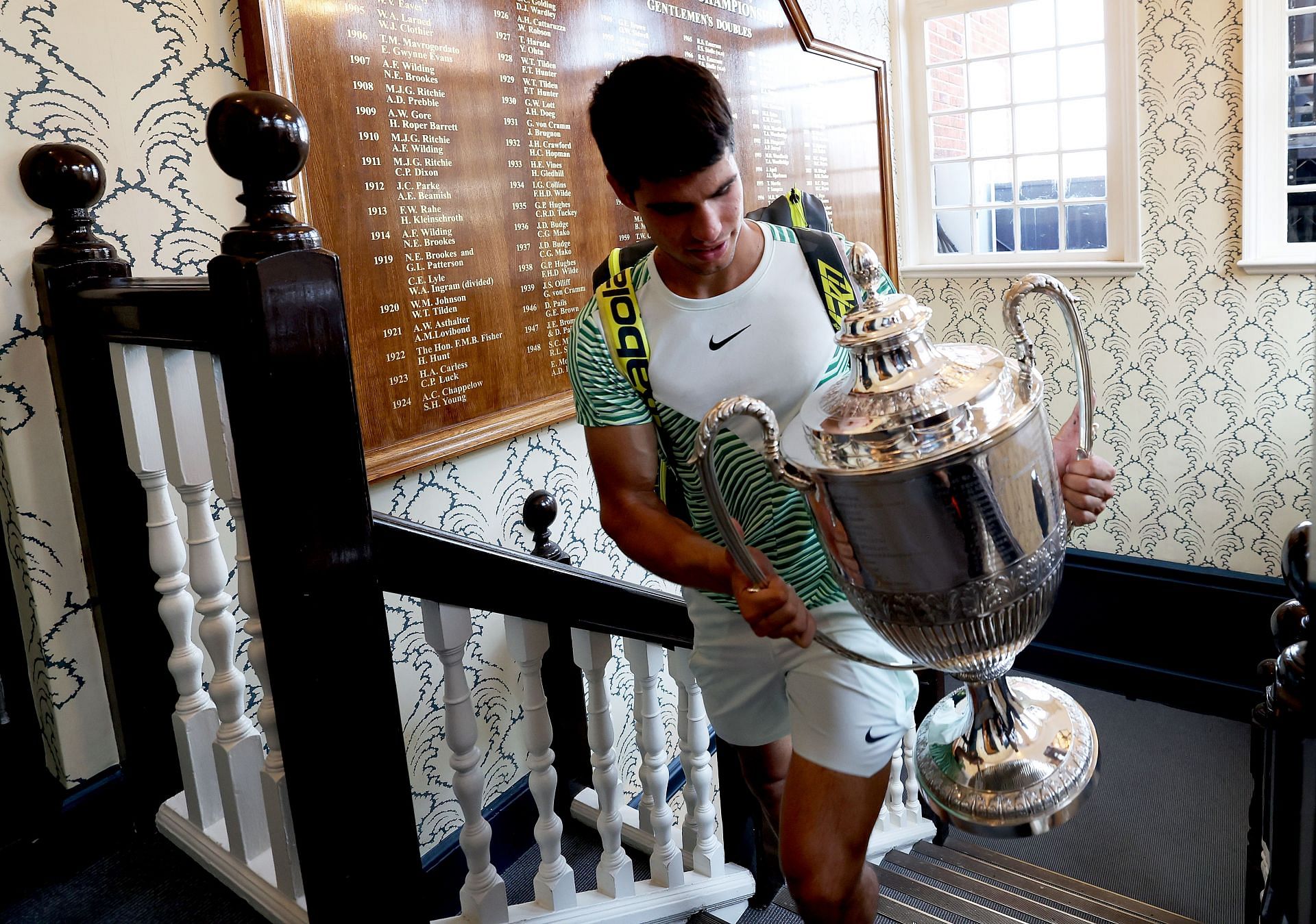 Carlos Alcaraz after winning the 2023 Queen's Club Championships